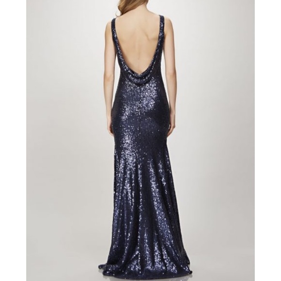 Theia Navy Sequin Gemma Dress - Picture 3 of 4